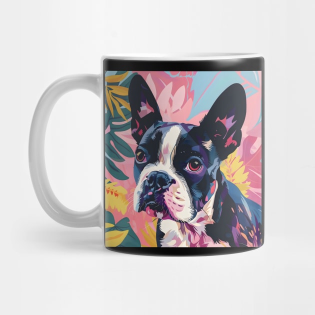 Retro Boston Terrier: Pastel Pup Revival by NatashaCuteShop